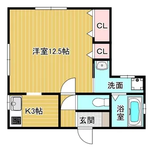 アクア西松ケ丘 北館(A)南館(B)【1階】の間取り