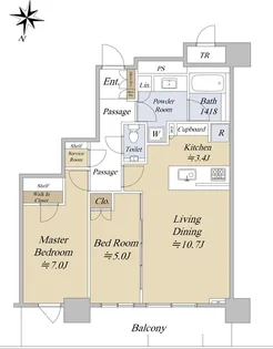 パークタワー西新宿【38階】の間取り