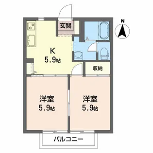 セントレージ立石A【2階】の間取り