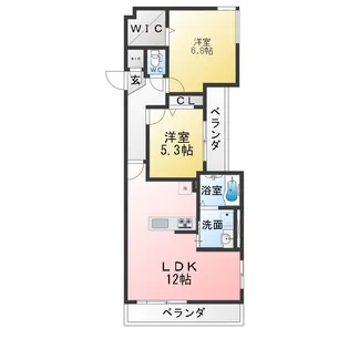 フェリシード月見ヶ岡【2階】の間取り