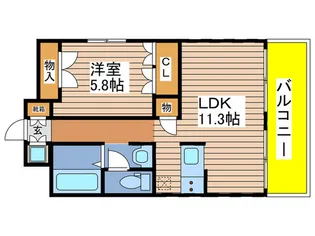 久屋パークサイドハウス【12階】の間取り