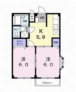 エルディムピーチ【2階】の間取り