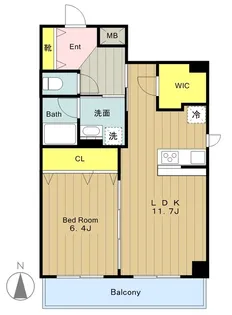 ベルウッド麻生【1階】の間取り