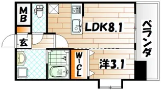 U’s Residence木町【6階】の間取り