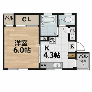 コーポ八幡【3階】の間取り