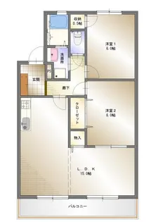 コートビレッジみやび【1階】の間取り