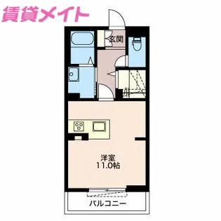エクセルヤマナカII【3階】の間取り