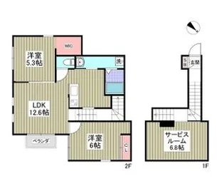 Lys blanc【2階】の間取り
