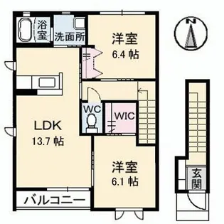 サンディスク pivo 03【2階】の間取り