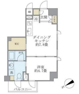 KDXレジデンス駒沢公園【7階】の間取り