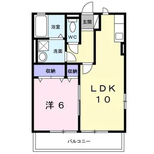 カイベールC【1階】の間取り
