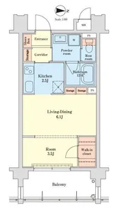 RJRプレシア西公園ベイサイド【3階】の間取り