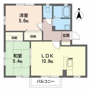 ドミール泉川 C【1階】の間取り