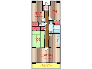 パークヒルズ和光【3階】の間取り
