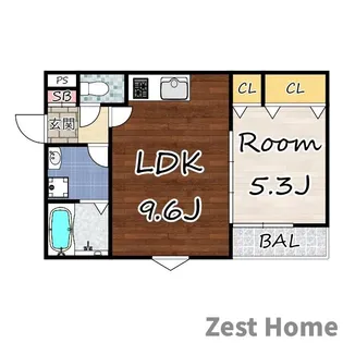 (仮称)La-Crea潮江【2階】の間取り