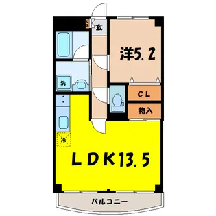 セシオン(高崎市江木町)【3階】の間取り