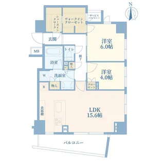 ディアスタ長津田【4階】の間取り