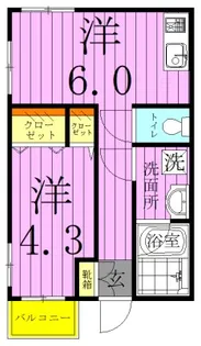 グランドメルシー西新井本町【2階】の間取り