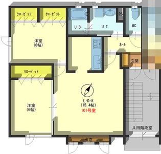 プラムマート末永4【1階】の間取り