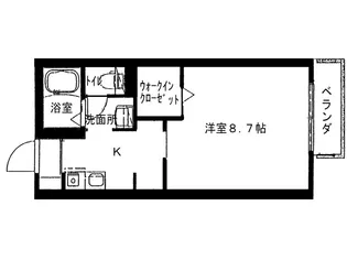 吉岡道上ハイツ2【1階】の間取り