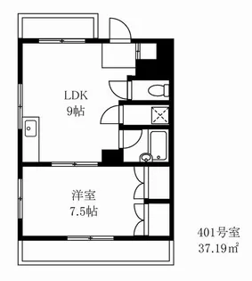 マツイチサンパレス第6【4階】の間取り