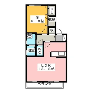 ビューフェリス柏森D【1階】の間取り