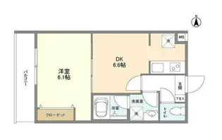 ブランドール都立大【5階】の間取り