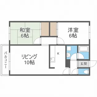 パレス杉都B棟【3階】の間取り
