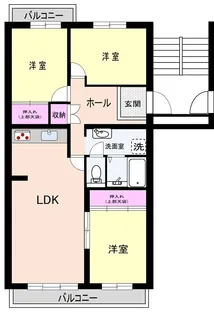すすき野第二団地 5-12号棟【4階】の間取り