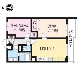 エスポアール西大路【1階】の間取り