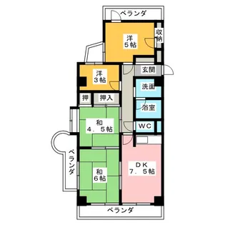 ロイヤル御器所【9階】の間取り