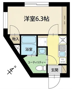フラシア東品川【3階】の間取り