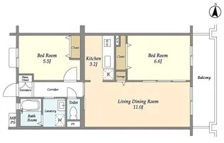 オーキッドレジデンス港北綱島イースト【1階】の間取り