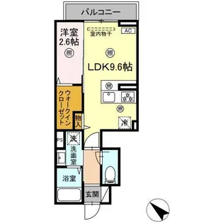 ディアライズ旭通りA棟【1階】の間取り
