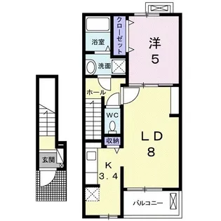 モダンビレッジ【2階】の間取り