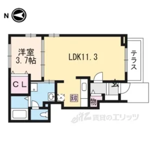 プラスドサンテ・トロワ【1階】の間取り