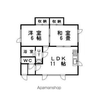 ハイツ果林【2階】の間取り