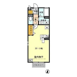 レセンテ南越谷【2階】の間取り