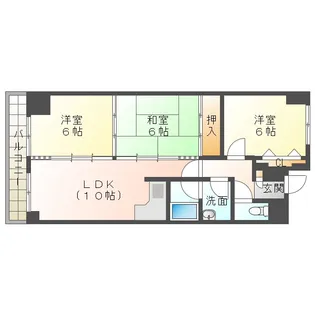 サンシティ苫小牧【9階】の間取り