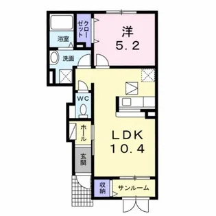 パークヒルズ新発田II【1階】の間取り