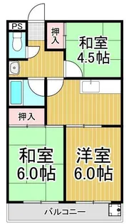 マンションハラ【4階】の間取り