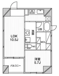 ルクレ堺筋本町レジデンス【12階】の間取り