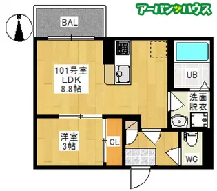 REGALEST 門田屋敷II【1階】の間取り