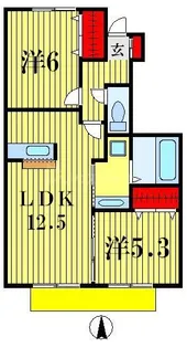 イーグレット A棟【1階】の間取り