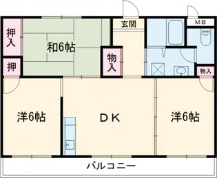 親和ハイツ【2階】の間取り