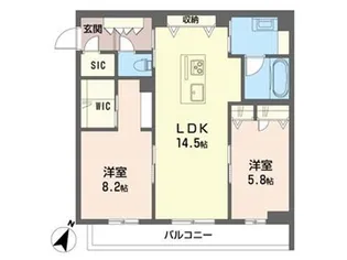 アネシス【2階】の間取り
