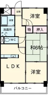 フレックス上豊田【6階】の間取り