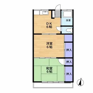 田中荘1【2階】の間取り