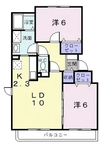 ディアコート【2階】の間取り