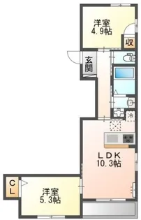 フリージア【2階】の間取り